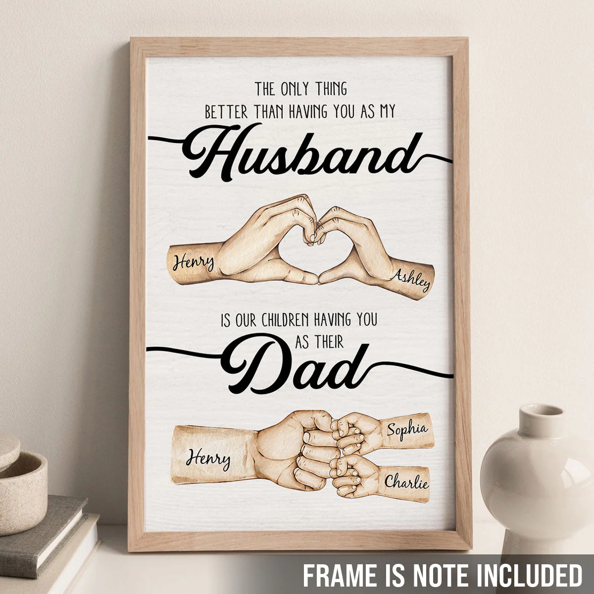 Having You As Husband Our Children Having You As Dad - Personalized Poster Canvas - Gift For Husband, Dad - Image 8