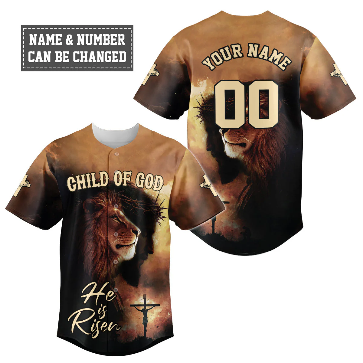 He Is Risen Baseball Jersey - Christant Gift For Him