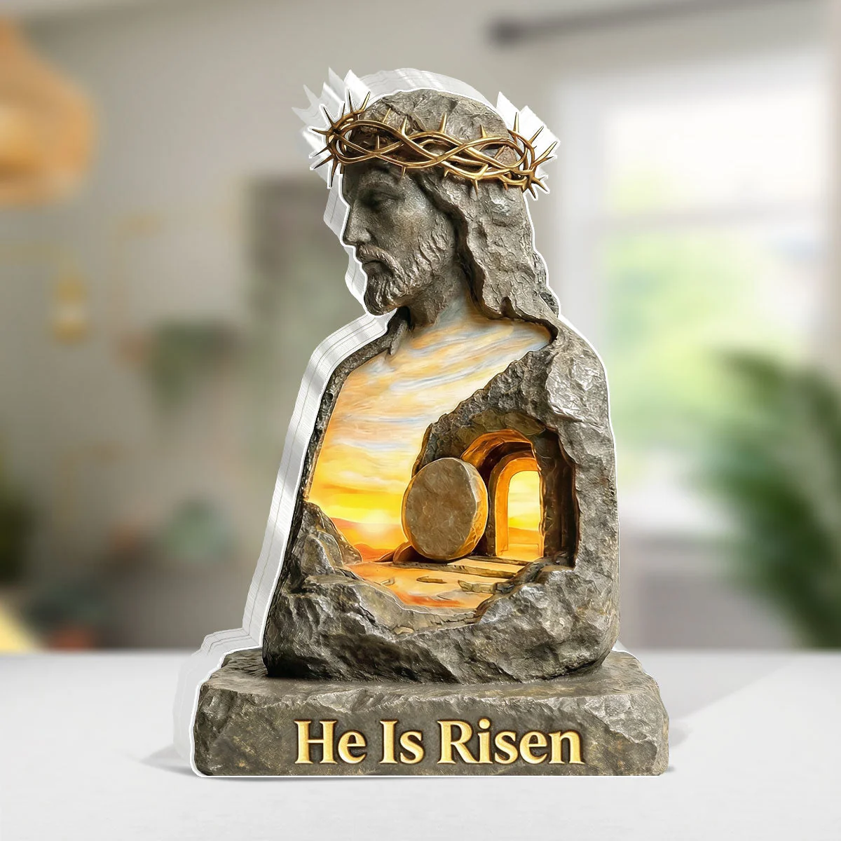 He Is Risen - Custom Shaped Acrylic Plaque - Christian Gift For Him BA01 - Image 4