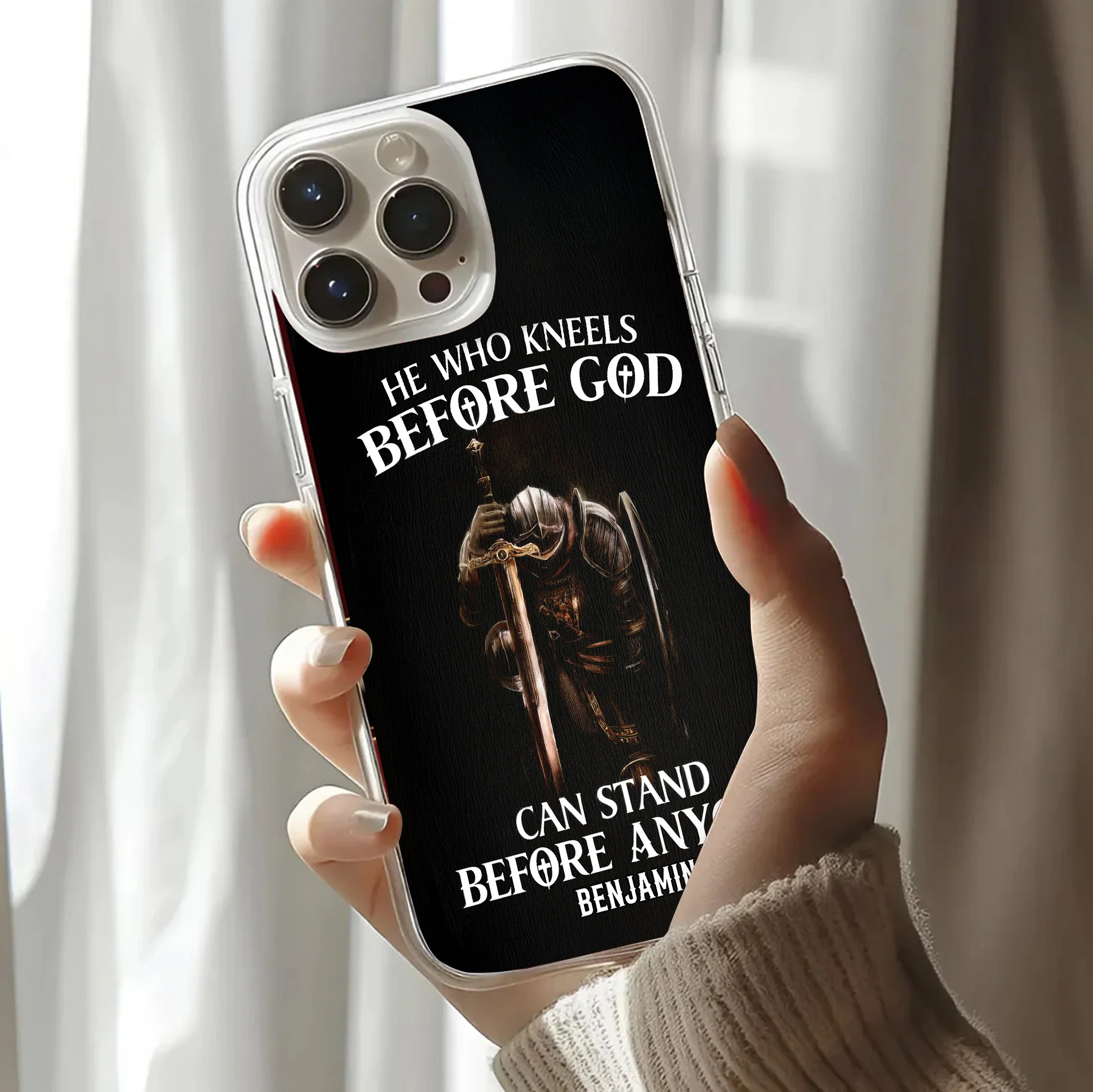 He Who Kneels Before God - Personalized Phone Case TD118 - Image 3