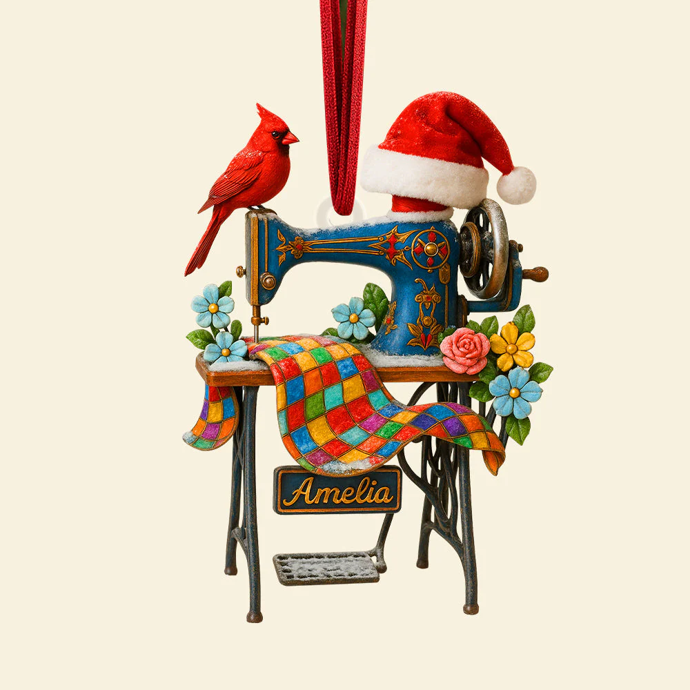 Heaven Sewing Machine - Personalized Acrylic Ornament - Memorial Gifts NA94 - Image 4