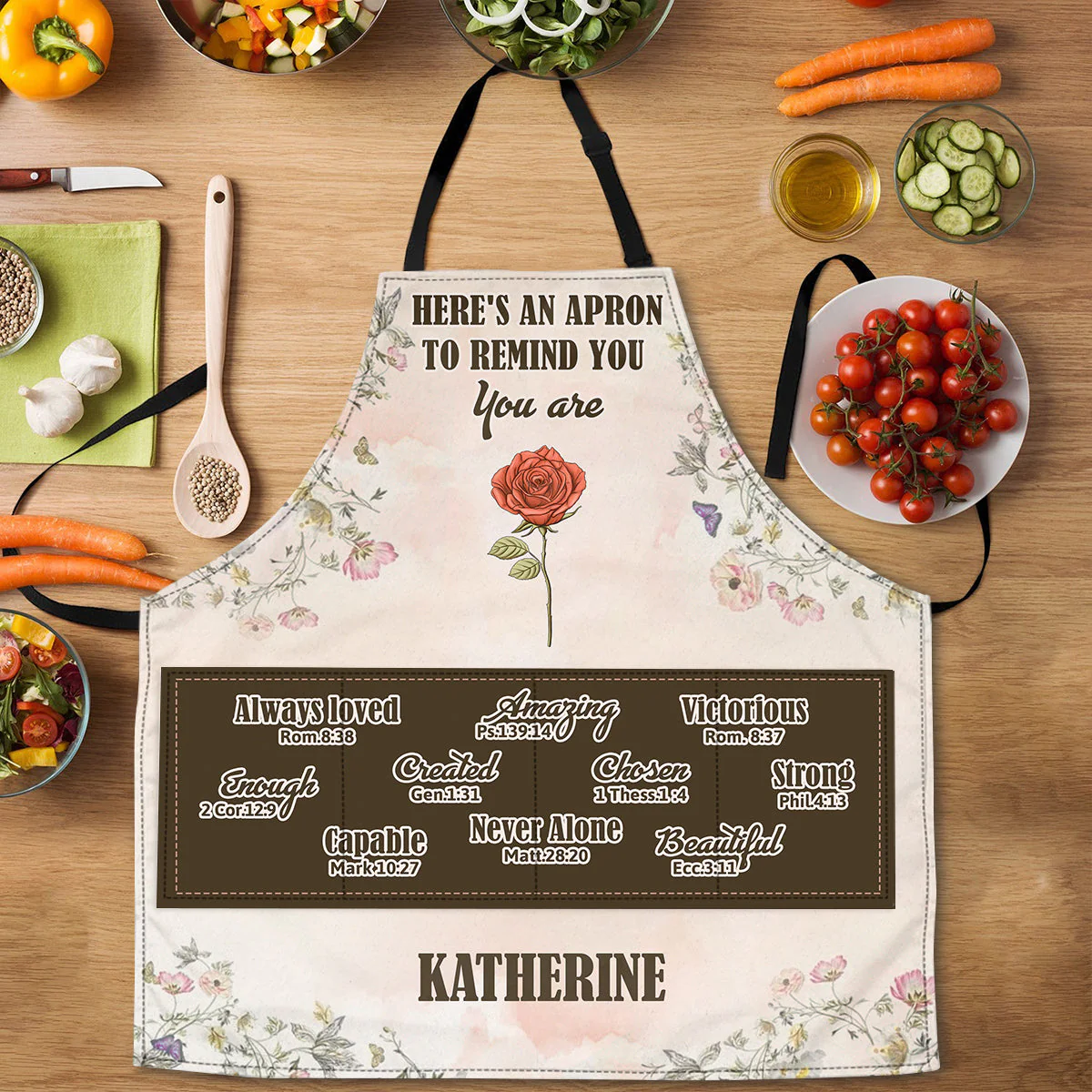 Here's An Apron To Remind You - Personalized Apron With Pocket - Christant Gift for Grandma - Image 2
