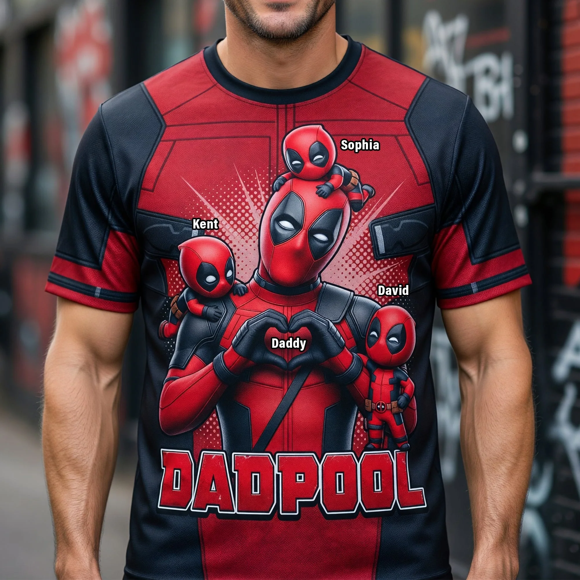 Heroic Dad Shirt - Personalized All Over Shirt - Gift For Father's Day - Image 2