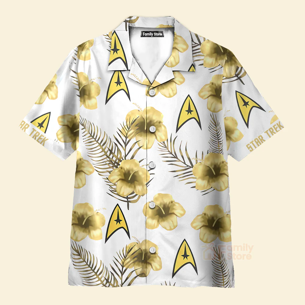 Hibiscus Floral SaTr Starships - Hawaiian Shirt For Men, Women, Kids