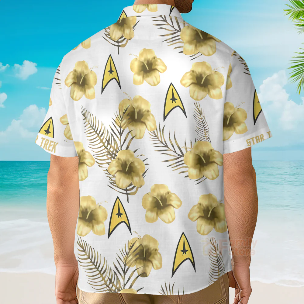 Hibiscus Floral SaTr Starships - Hawaiian Shirt For Men, Women, Kids - Image 5