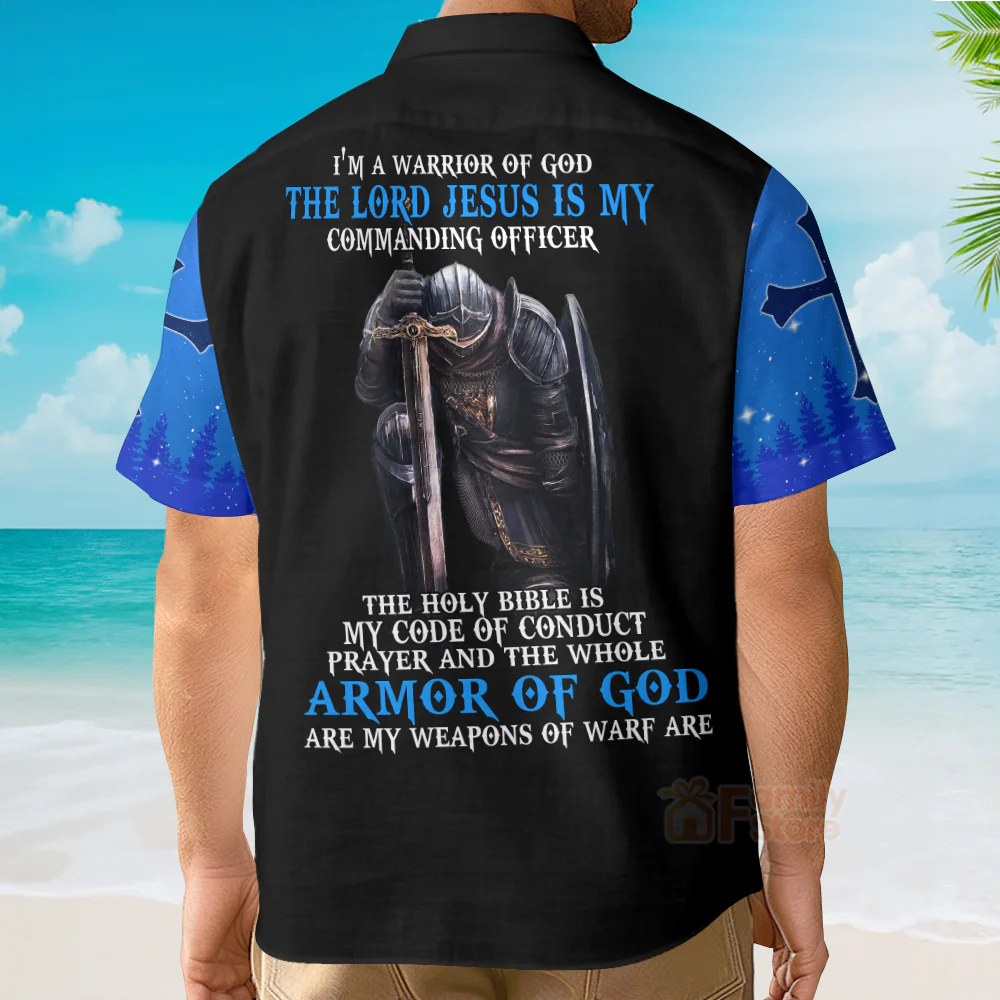 I'm A Warrior Of God  Short Sleeve Hawaiian Shirt - Image 4
