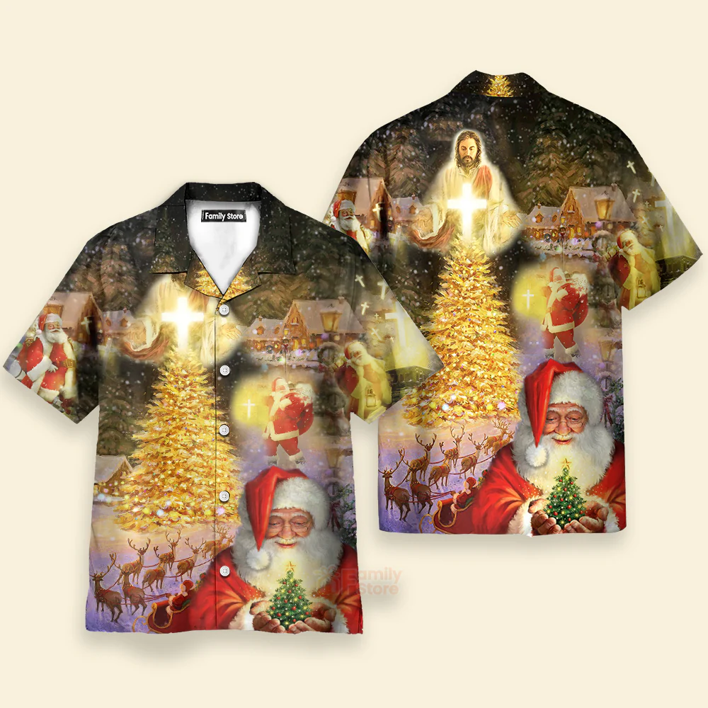 Jesus Is The Magic Of Christmas Short Sleeve Shirt Hawaiian Shirt - Image 2