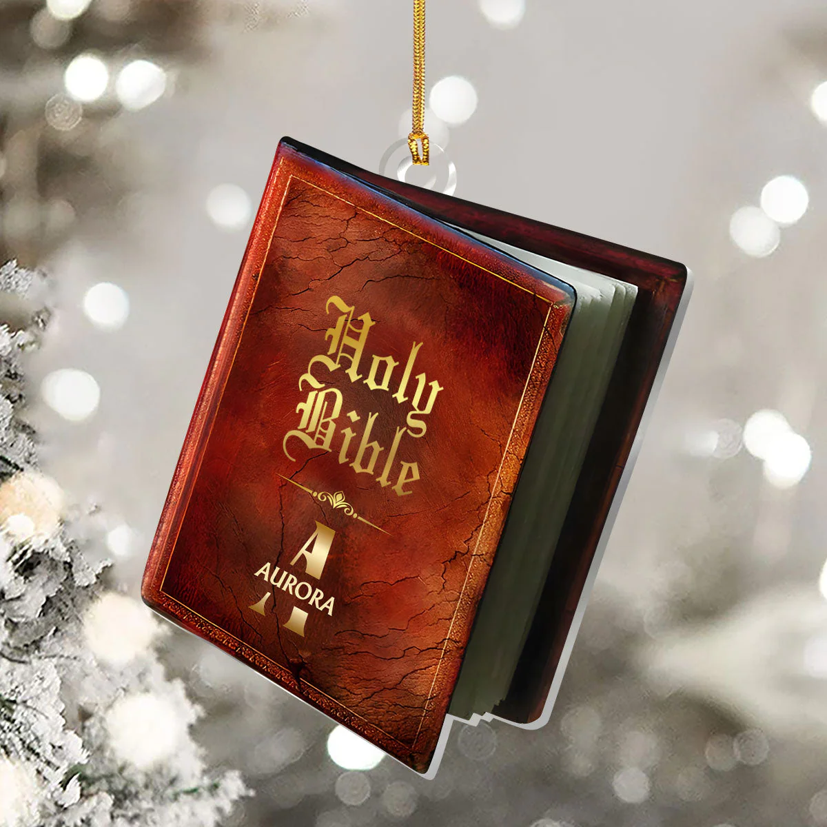Holy Bible - Personalized Acrylic Ornament TD118 - Image 3