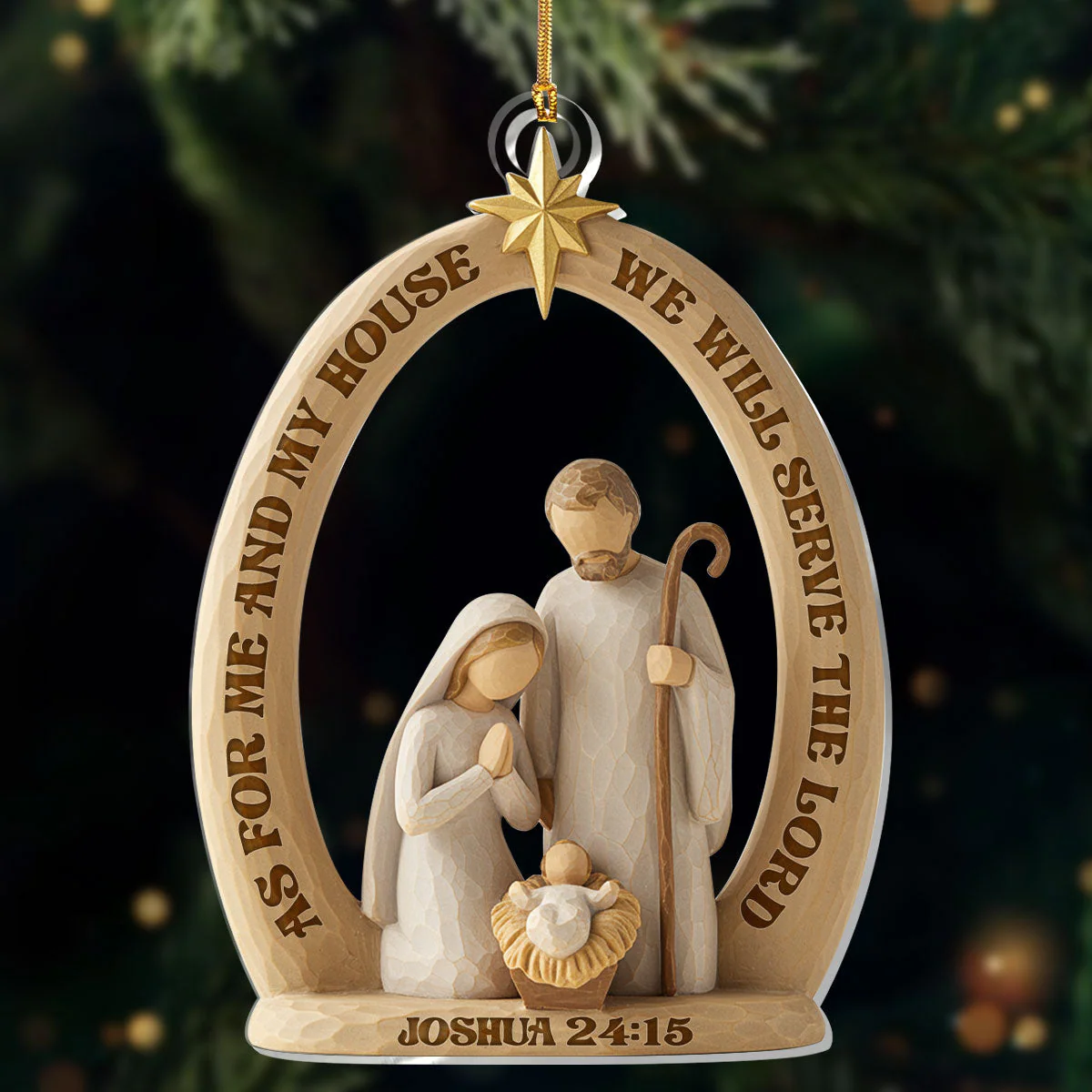 Holy Family - Acrylic Ornament - Gift For Christmas TD118