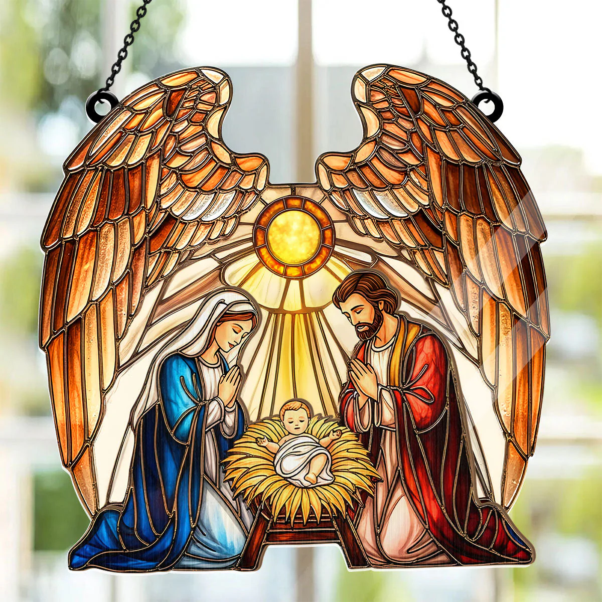 Holy Family - Window Hanging Suncatcher - Gift For Christmas TD118 - Image 2