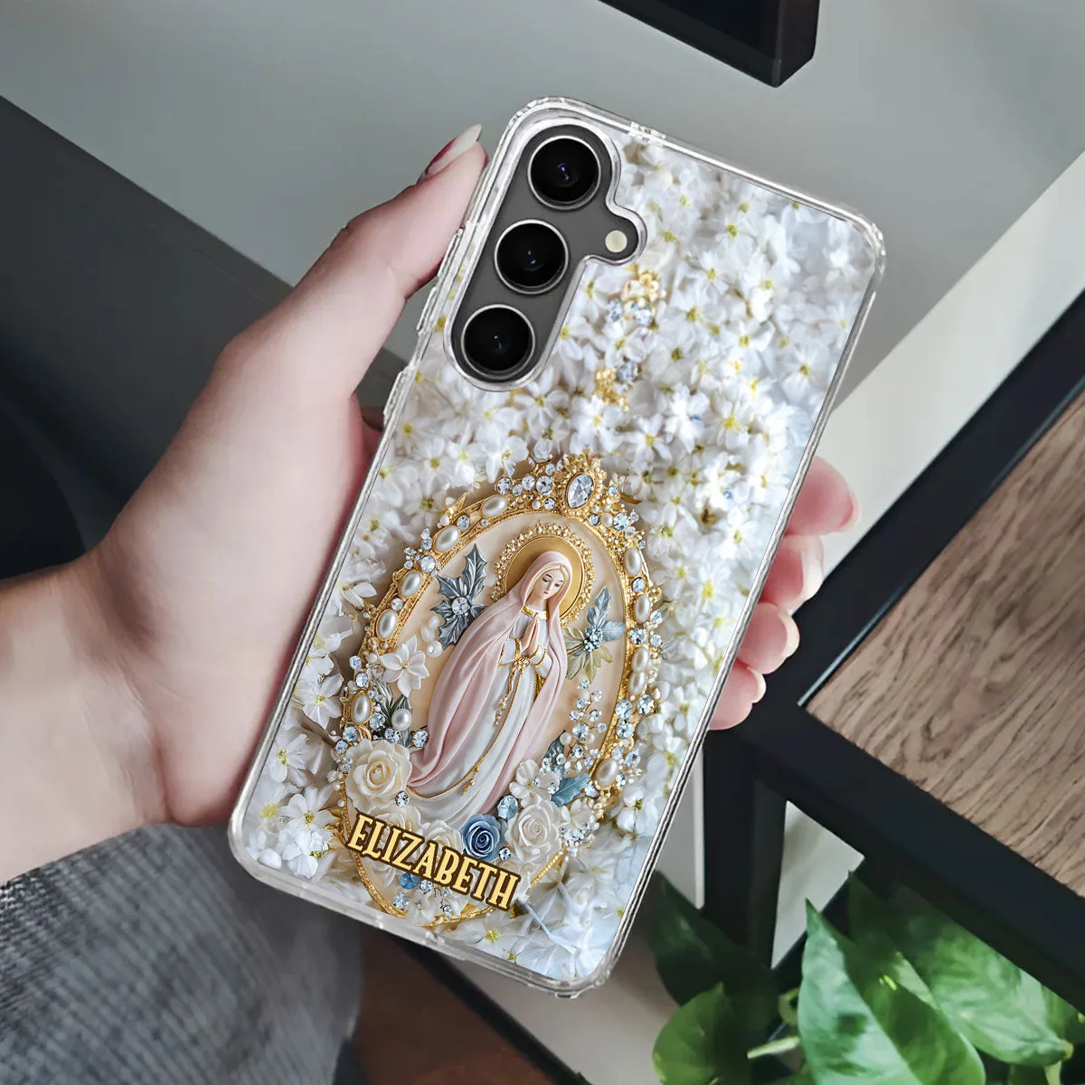 Holy Grace Virgin Mary - Personalized Phone Case TD118 - Image 4