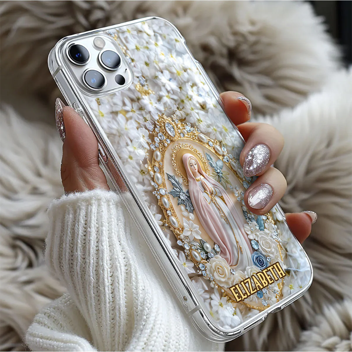 Holy Grace Virgin Mary - Personalized Phone Case TD118 - Image 5