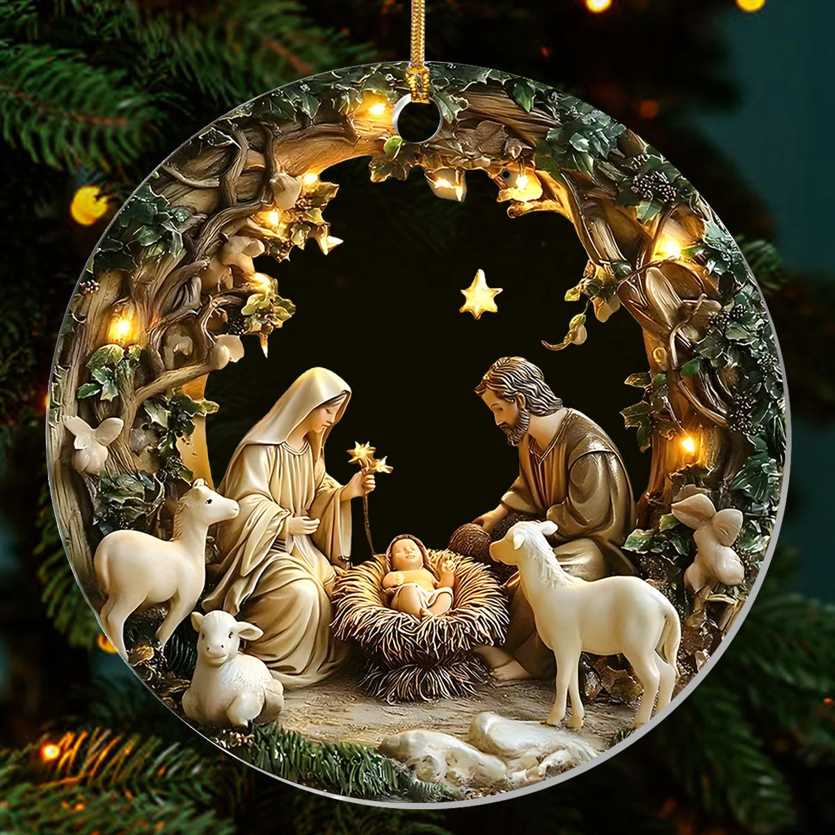 Holy Nativity Glow - Acrylic Ornament TD118