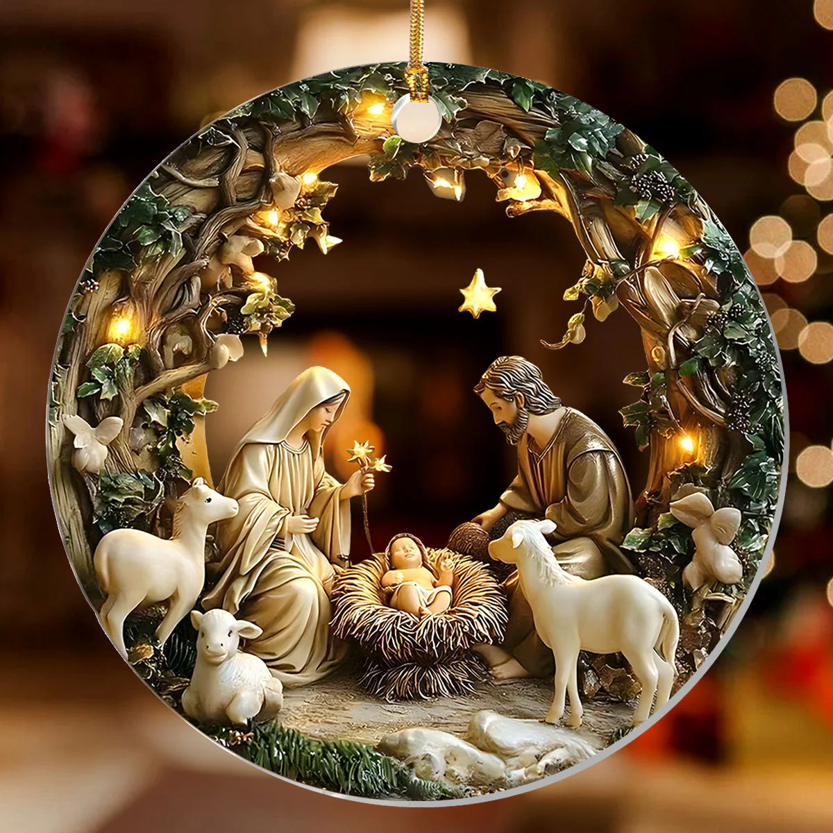 Holy Nativity Glow - Acrylic Ornament TD118 - Image 3
