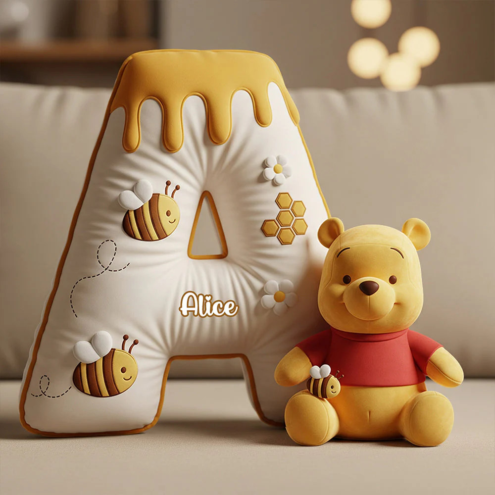 Honey Bear Alphabet - Personalized Custom Shape Pillow - Gift For Movie Fans NL122 - Image 3