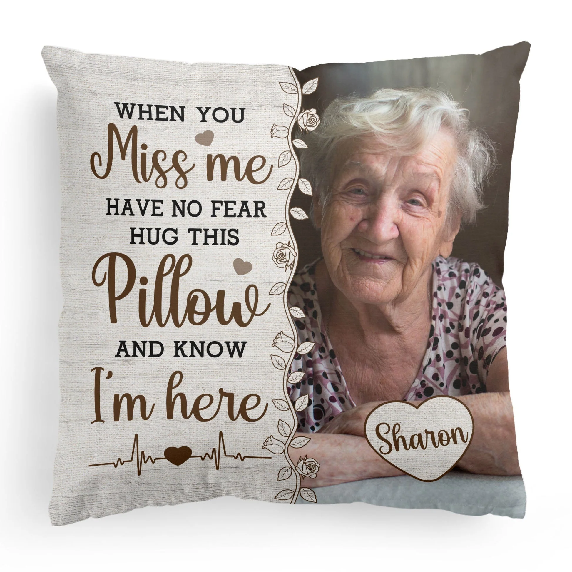 Hug This Pillow And Know I'm Here - Personalized Pillow - Gift For Memorial Human & Pet, Family HH01 - Image 7