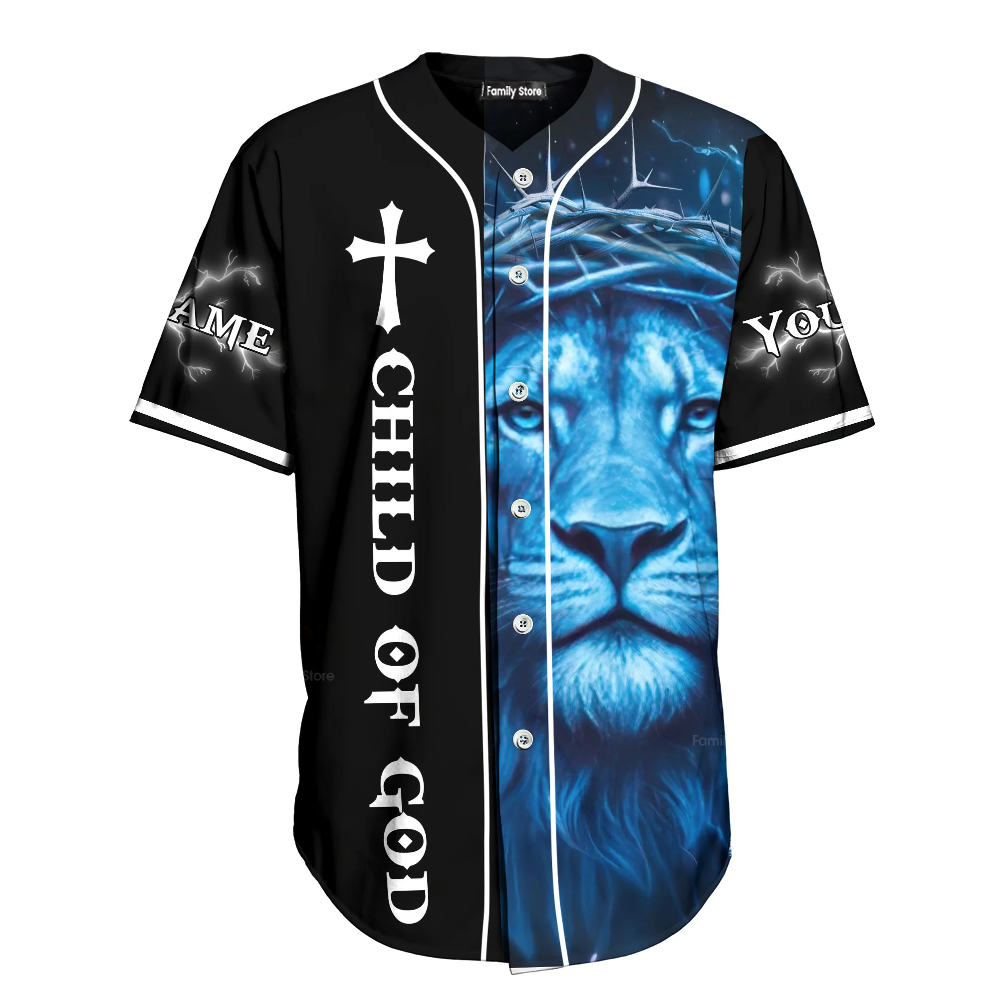 I Am A Child Of God Custom Name Baseball Jersey - Christant Gift For Him - Image 6