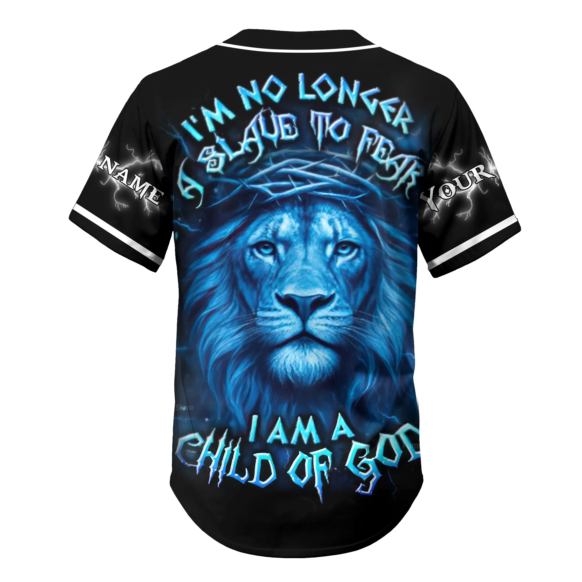 I Am A Child Of God Custom Name Baseball Jersey - Christant Gift For Him - Image 7