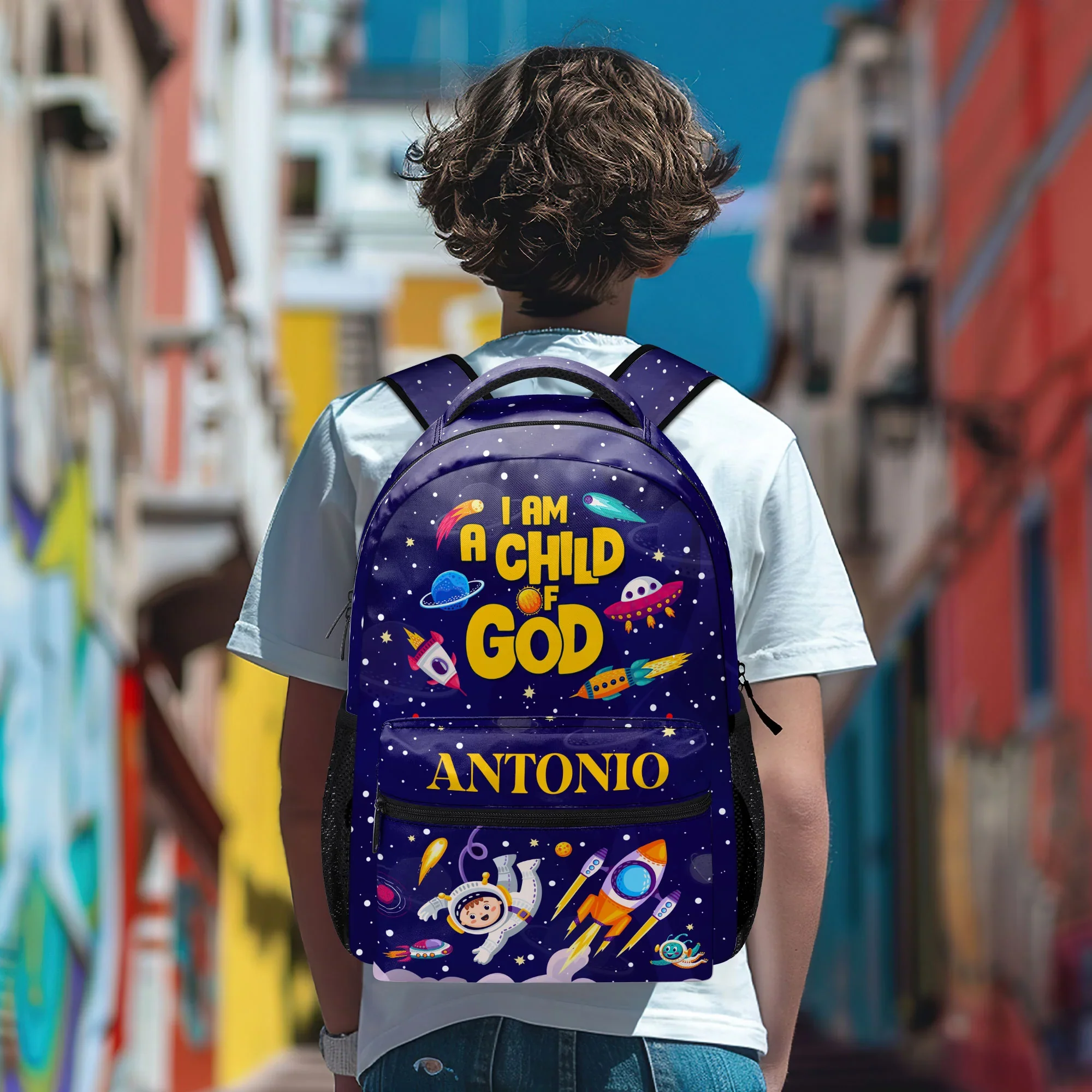 I Am A Child Of God - Personalized Backpack - Image 4