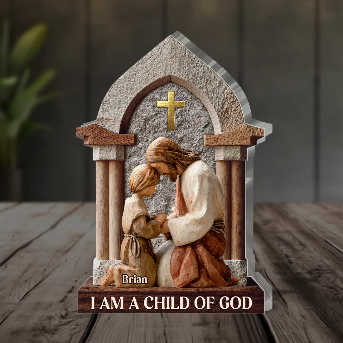 I Am A Child Of God - Personalized Custom Shaped Squared Acrylic Plaque HL128 - Image 4