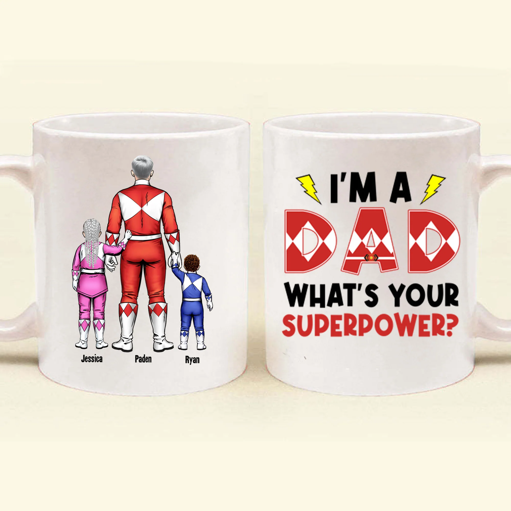 I Am A Dad What Is Your Super Power - Gift For Dad - Personalized Ceramic Mug - Cl21 NA94 - Image 2