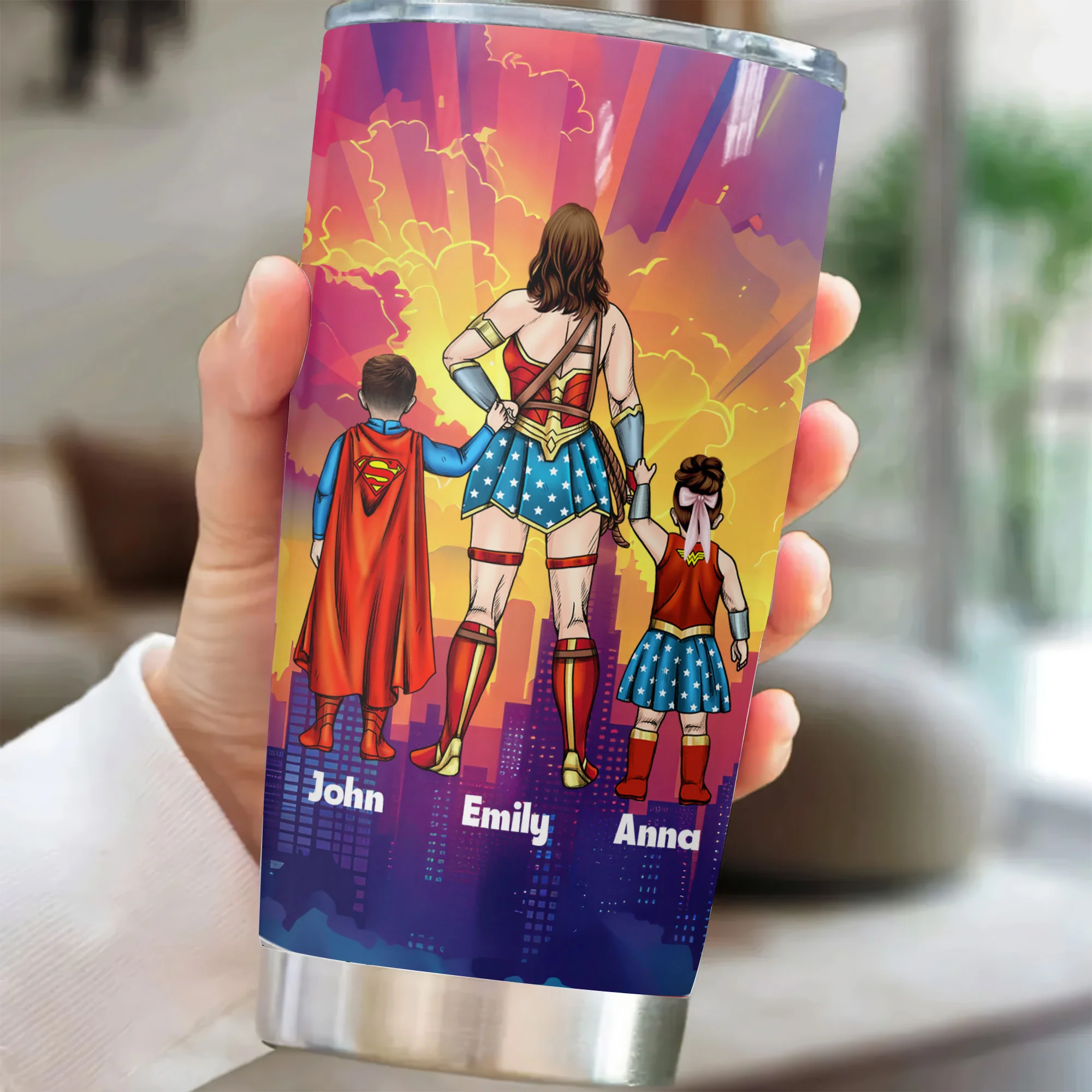 I Am A Super Mom - Personalized Tumbler - Gift for Mom, Grandma, Wife, Gifts For Autism Awareness | CL02 NH96