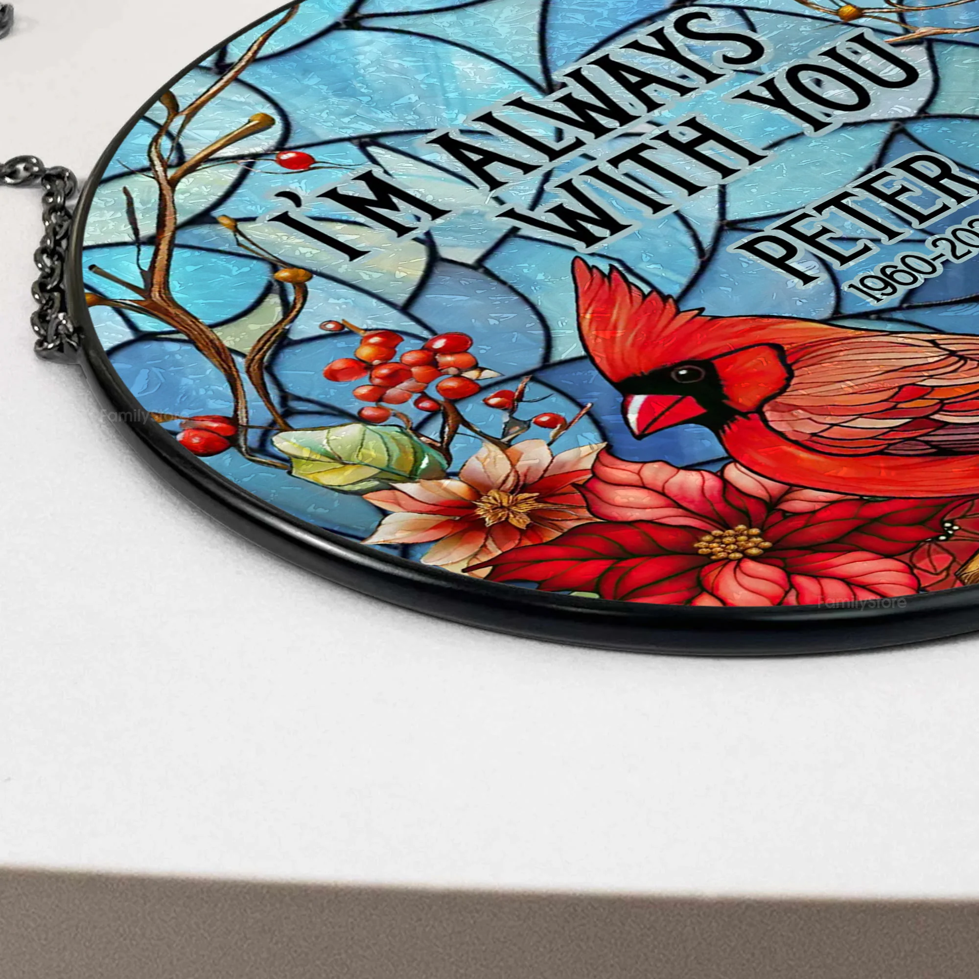 I Am Always With You - Memorial Gift - Personalized Stained Glass Window Hanging Suncatcher - NA94 - Image 4