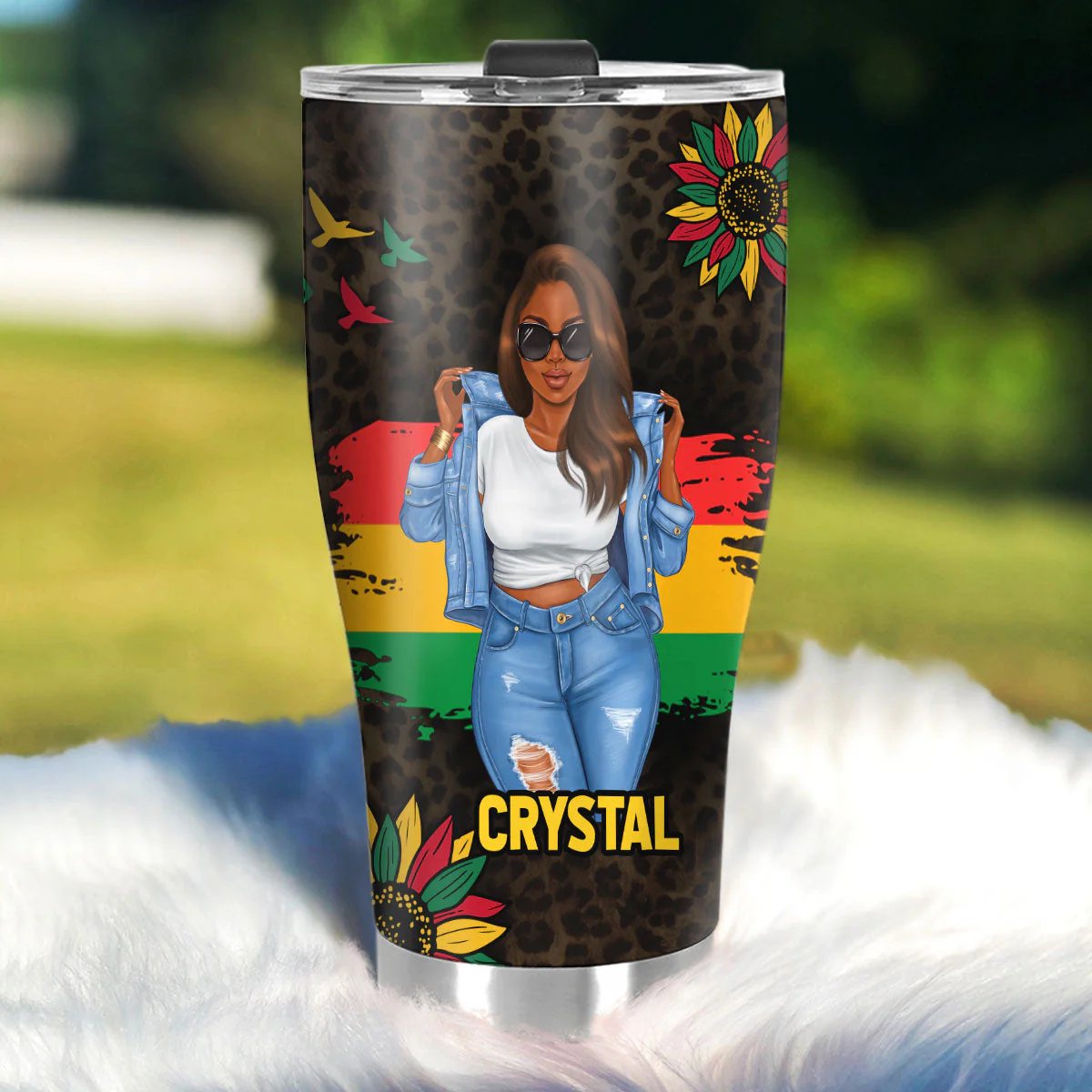 I Am Educated Elevated Motivated - Personalized Stainless Steel Tumbler - Inspirational Gift For Black Queen | GR3 HD95 - Image 2