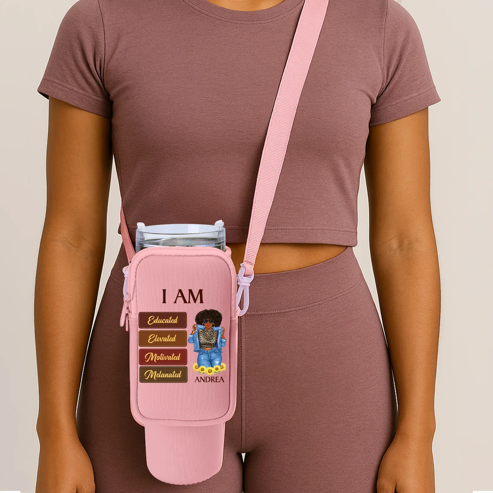 I Am - Personalized Tumbler Holder Bag | GR3 - Image 4