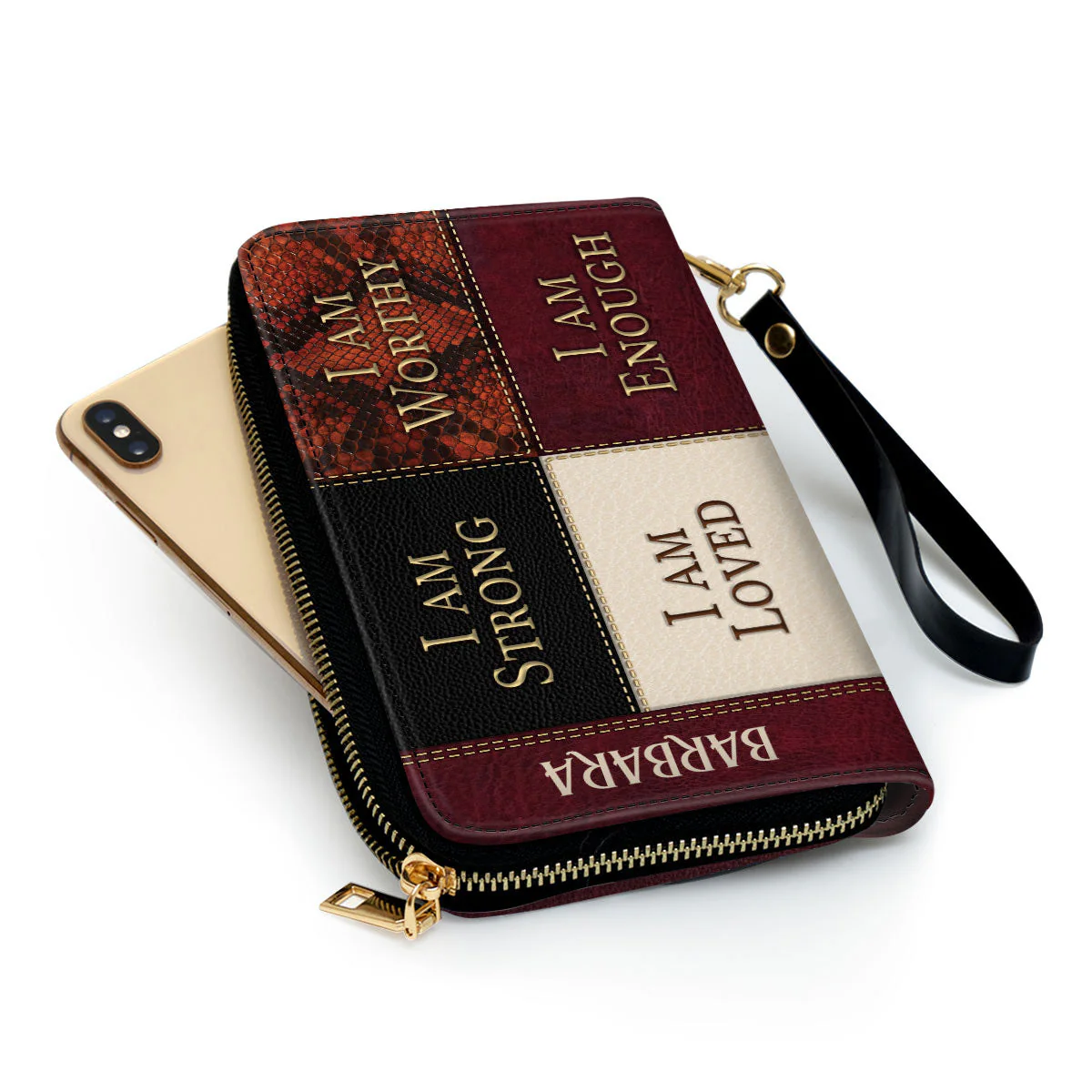 I Am Strong, I Am Worthy - Unique Personalized Leather Long Wallets - AT4080815 - Image 5