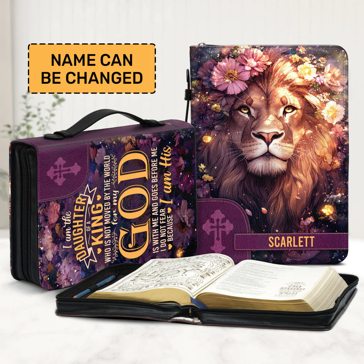I Am The Daughter Of A King - Personalized Bible Cover