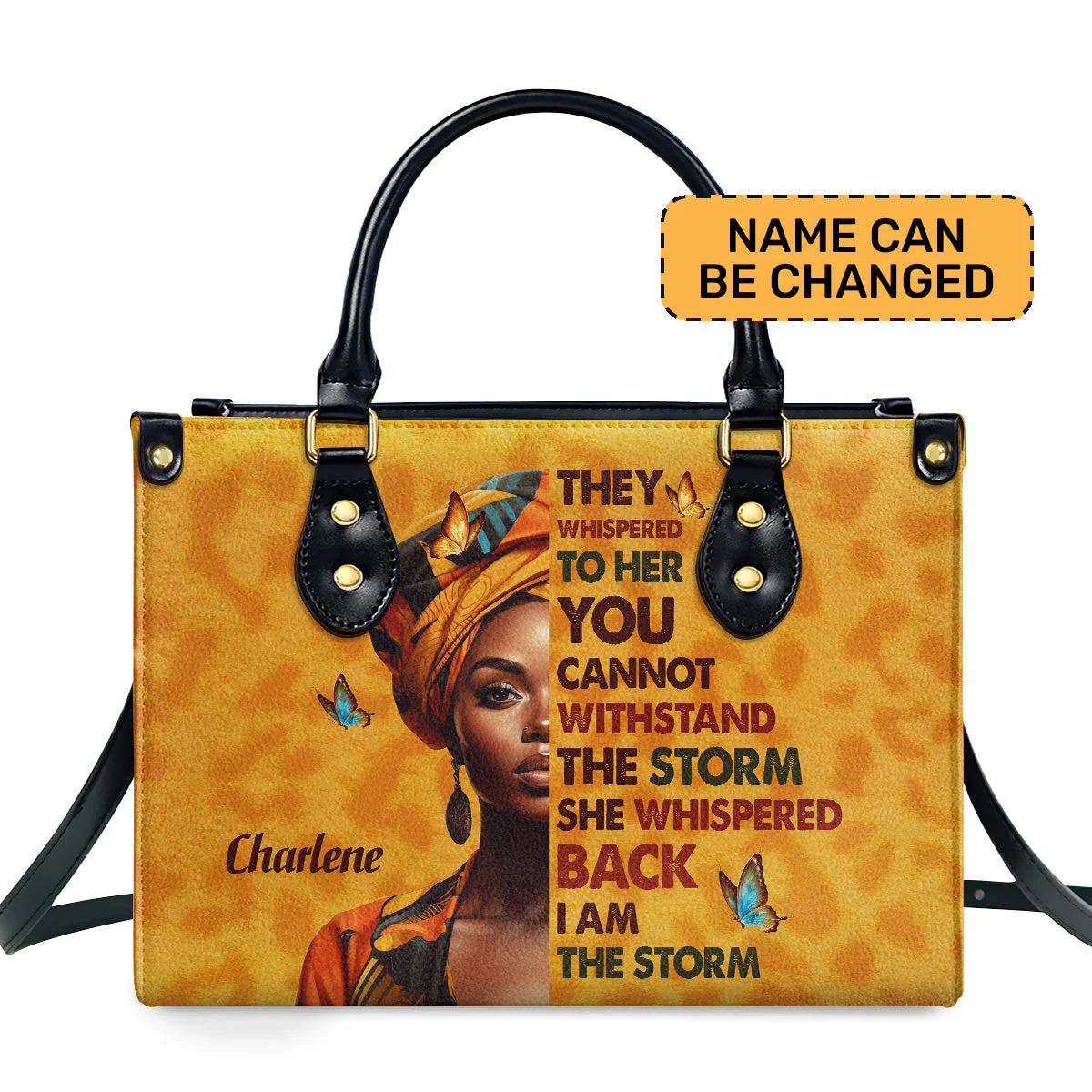 I Am The Storm - Personalized Leather Handbag | HN02