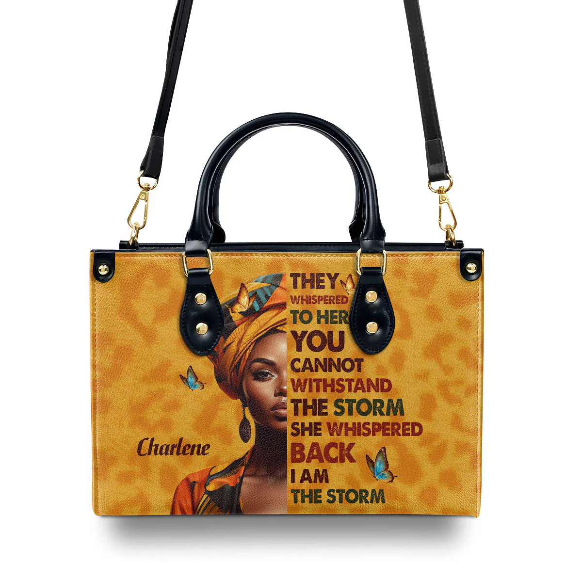 I Am The Storm - Personalized Leather Handbag | HN02 - Image 4