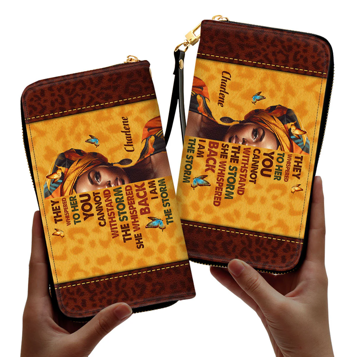 I Am The Storm - Personalized Leather Wallet HN02 - Image 2