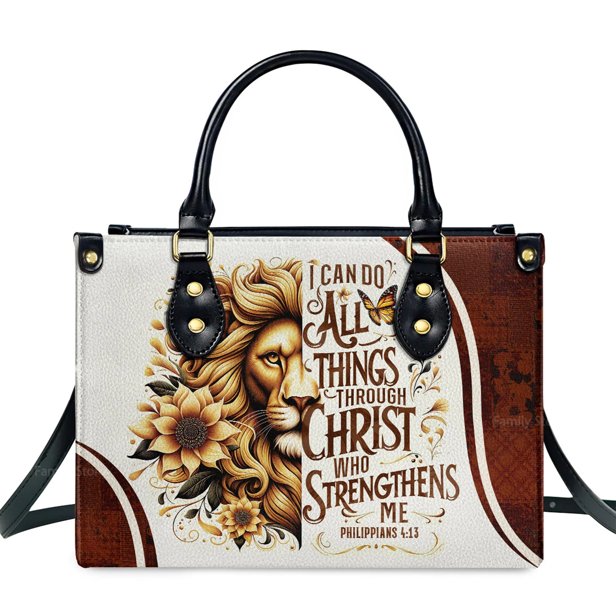 I Can Do All Things - Beautiful Personalized Leather Handbag - AT4081306 - Image 2