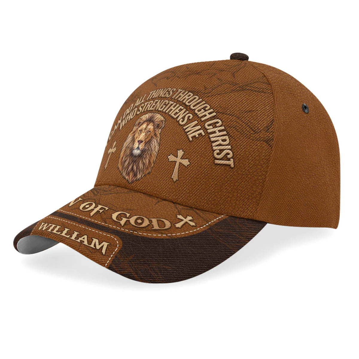 I Can Do All Things Through Christ - Personalized Classic Cap - Christian Gift For Man BA01 - Image 2