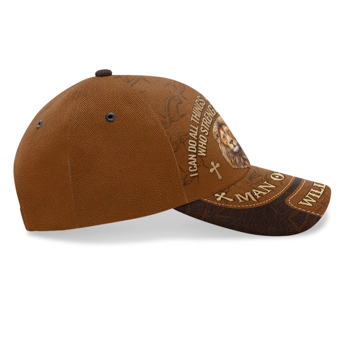I Can Do All Things Through Christ - Personalized Classic Cap - Christian Gift For Man BA01 - Image 4
