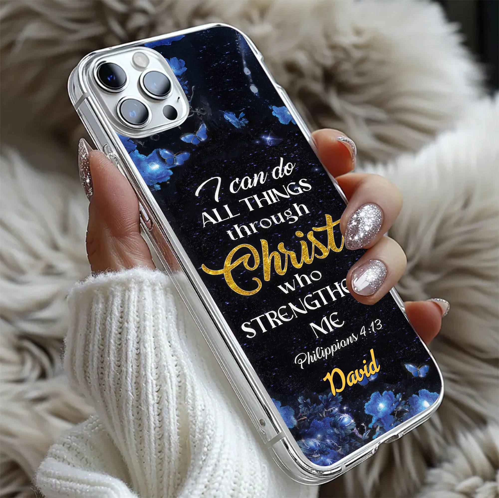 I Can Do All Things Through Christ - Personalized Phone Case TD118 - Image 5