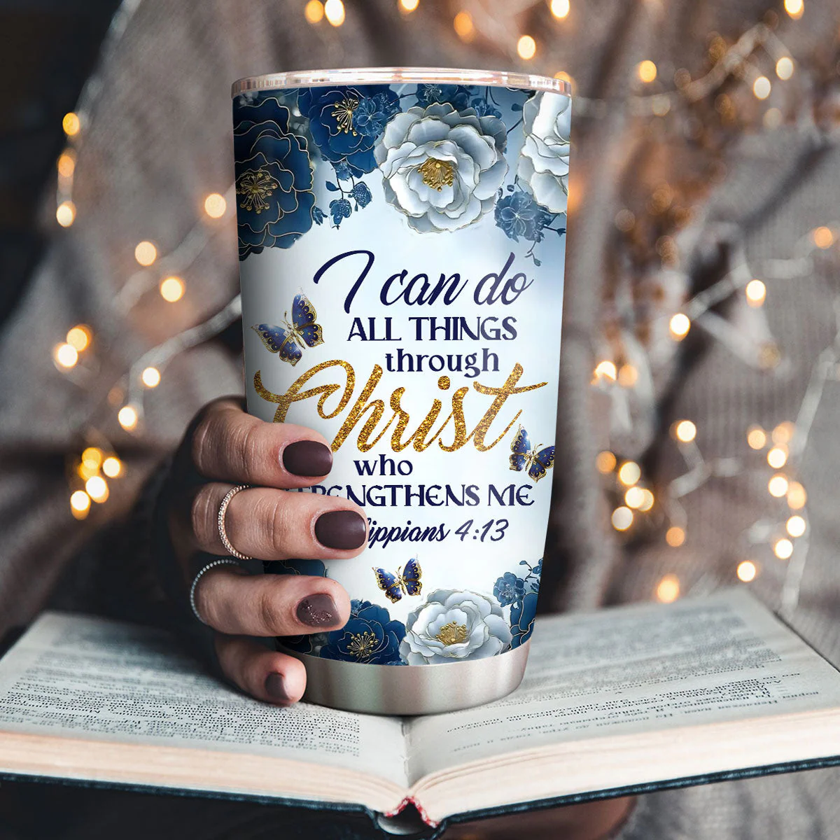 I Can Do All Things Through Christ - Personalized Stainless Steel Tumbler TD118 - Image 3