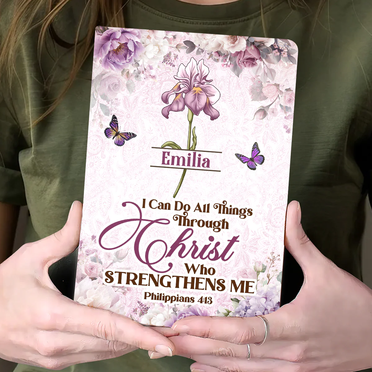 I Can Do All Things Through Christ Who Strengthens Me - Personalized Leather Cover Notebook HL128