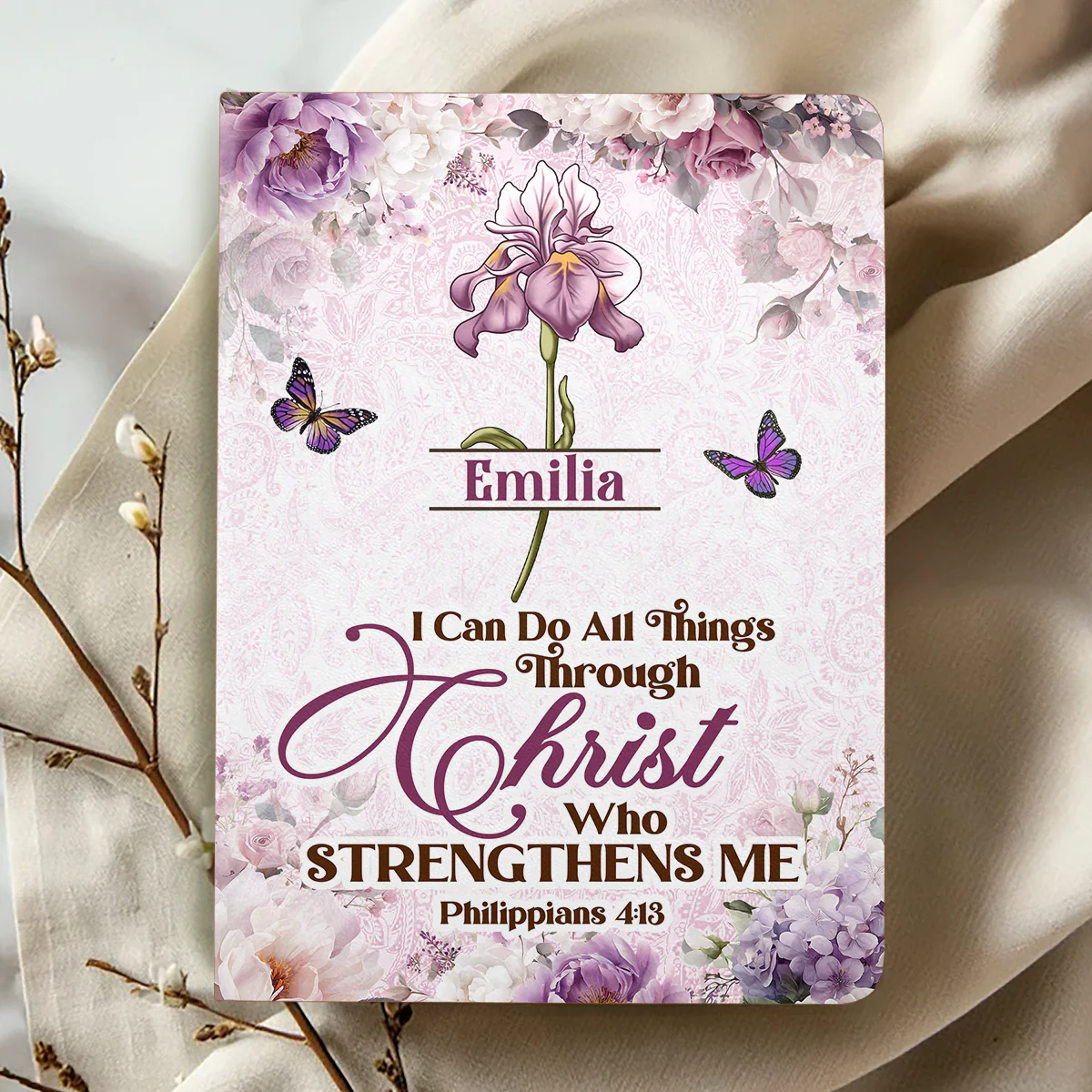 I Can Do All Things Through Christ Who Strengthens Me - Personalized Leather Cover Notebook HL128 - Image 4