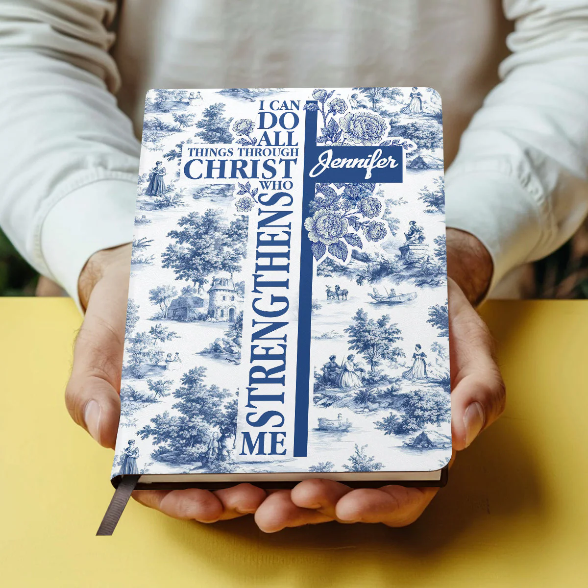 I Can Do All Things Through Christ Who Strengthens Me - Personalized Leather Cover Notebook TD118 - Image 4