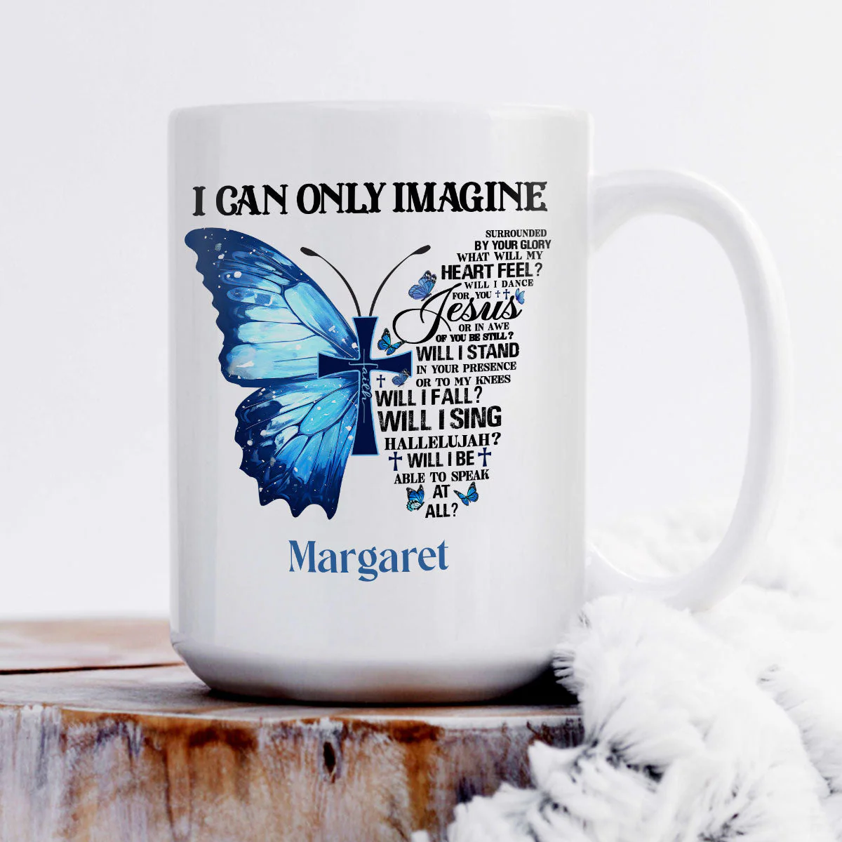 I Can Only Imagine - Personalized Ceramic Coffee Mug - Christian Gift BA01 - Image 3