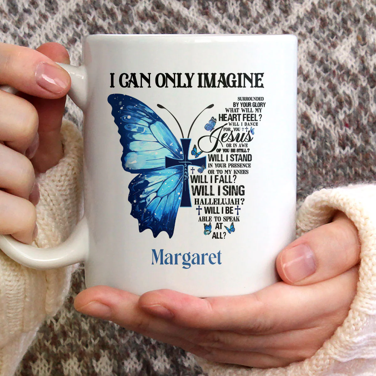 I Can Only Imagine - Personalized Ceramic Coffee Mug - Christian Gift BA01 - Image 5