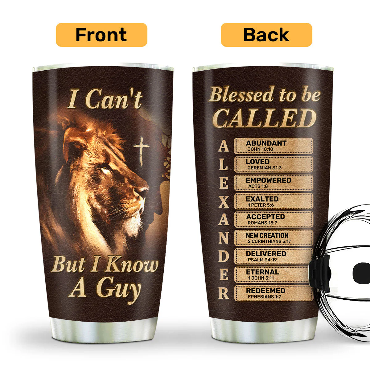I Can't But I Know A Guy - Personalized Stainless Steel Tumbler - Gift For Him | CLGOD06 HN02 - Image 4