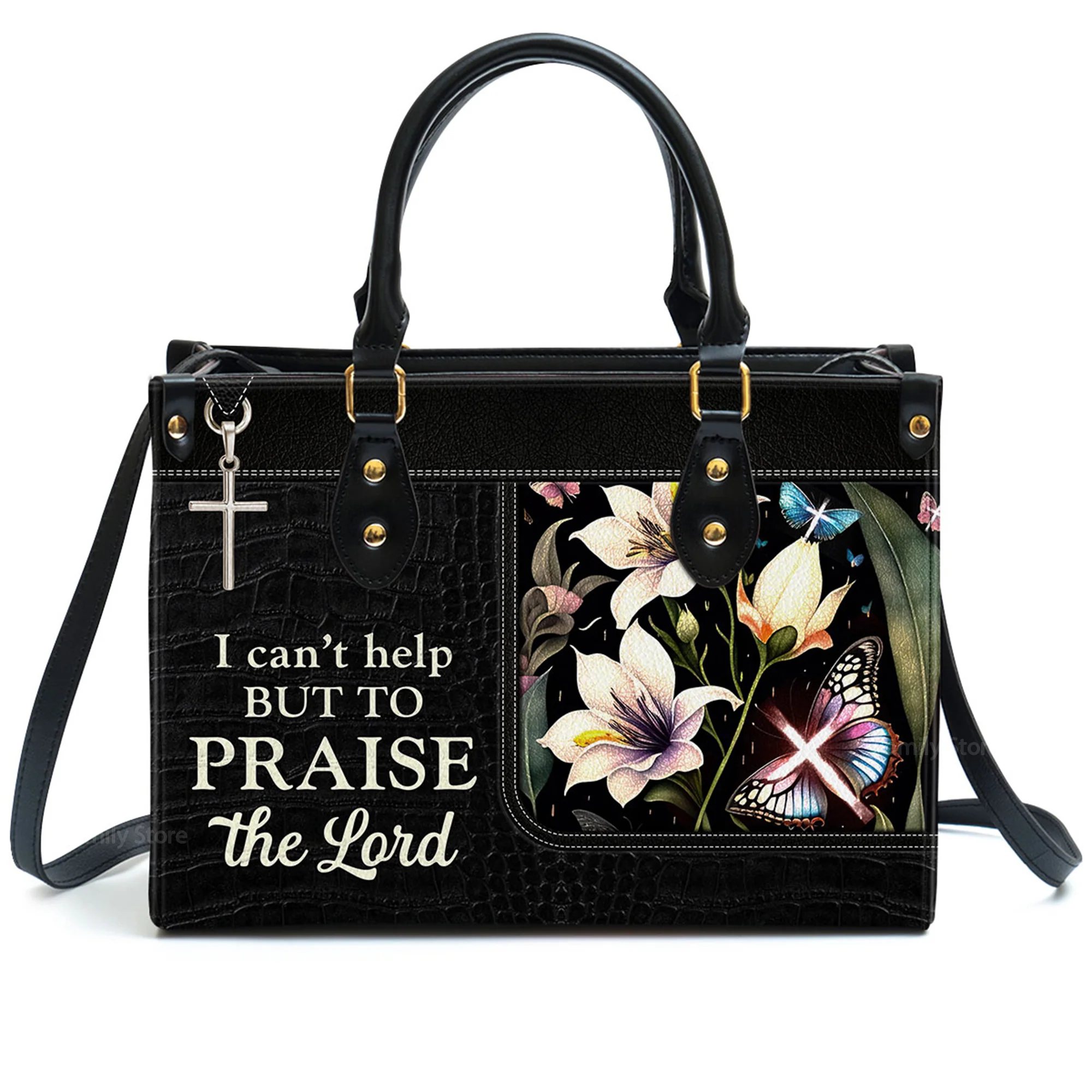 I Can't Help But To Praise The Lord - Unique Personalized Leather Handbag - AT4081307 - Image 2