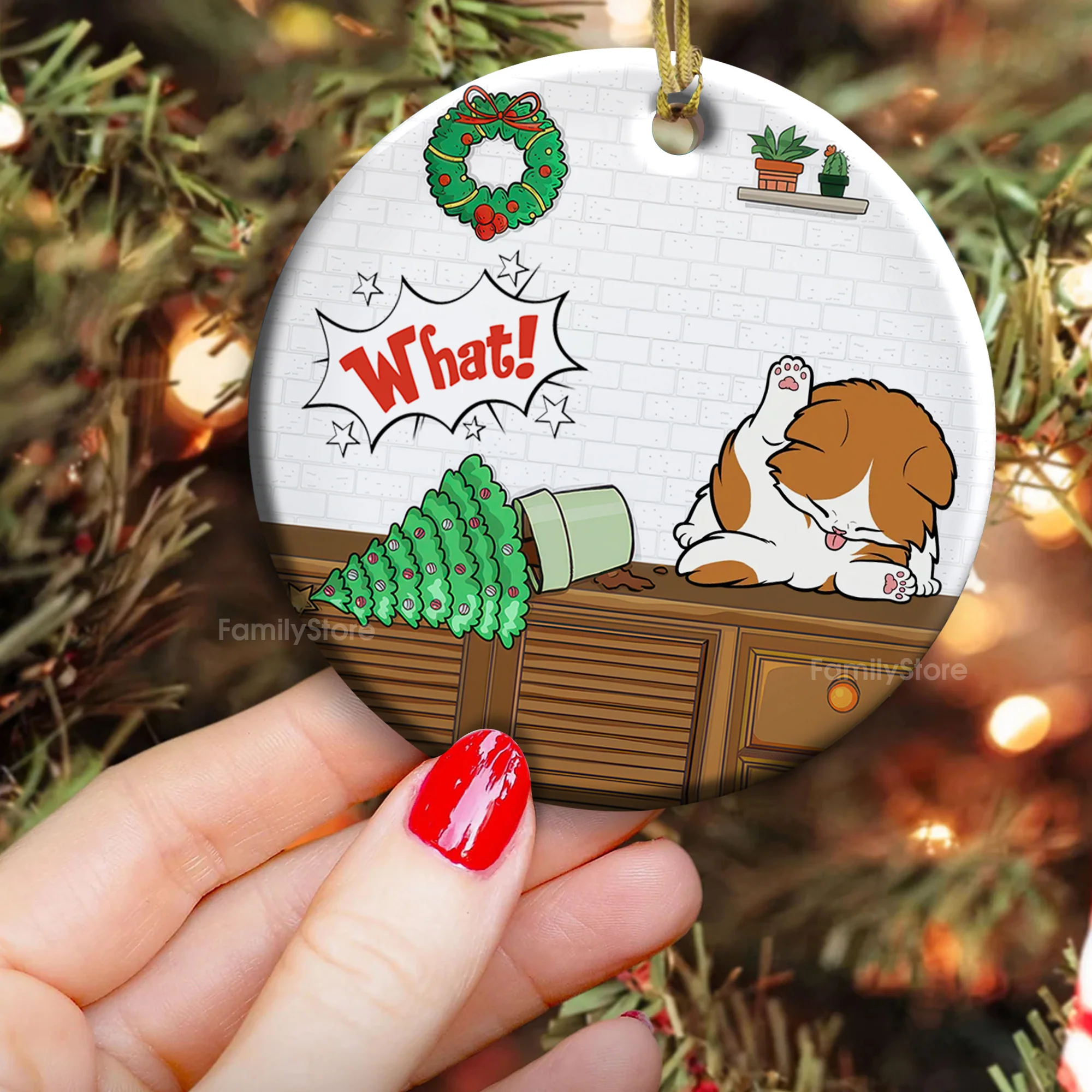 I Do What I Want - Gift For Cat Lover, Pet Lovers - Personalized Ceramic Ornament - CLP10 NH96 - Image 3