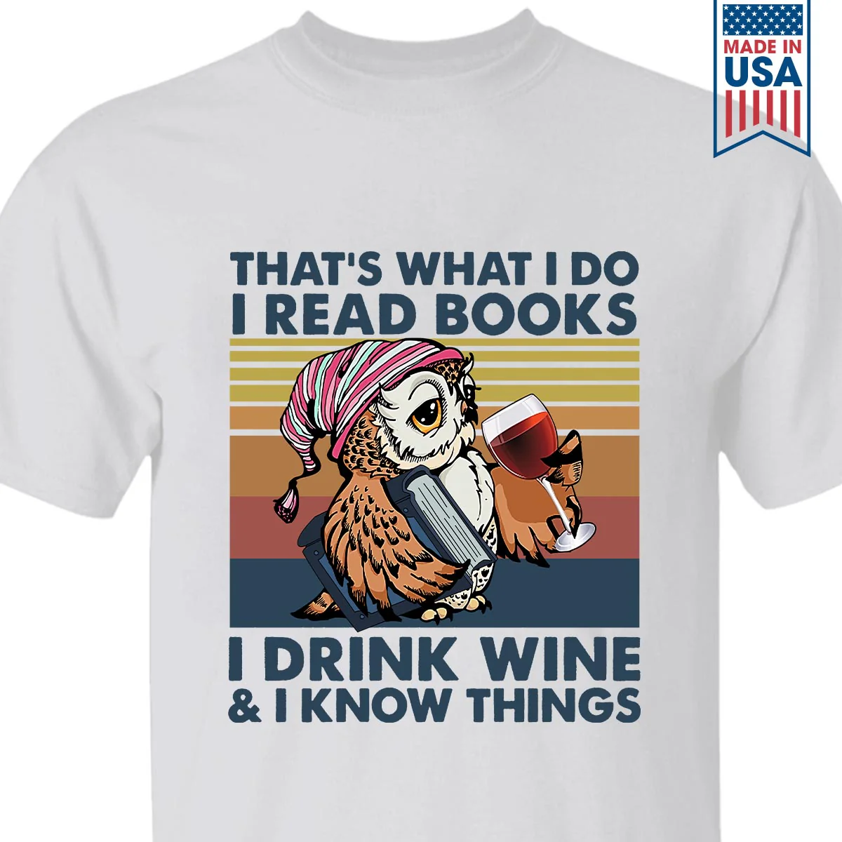 I Drink Wine And I Know Things Book Lovers Gift T-Shirt - Image 2