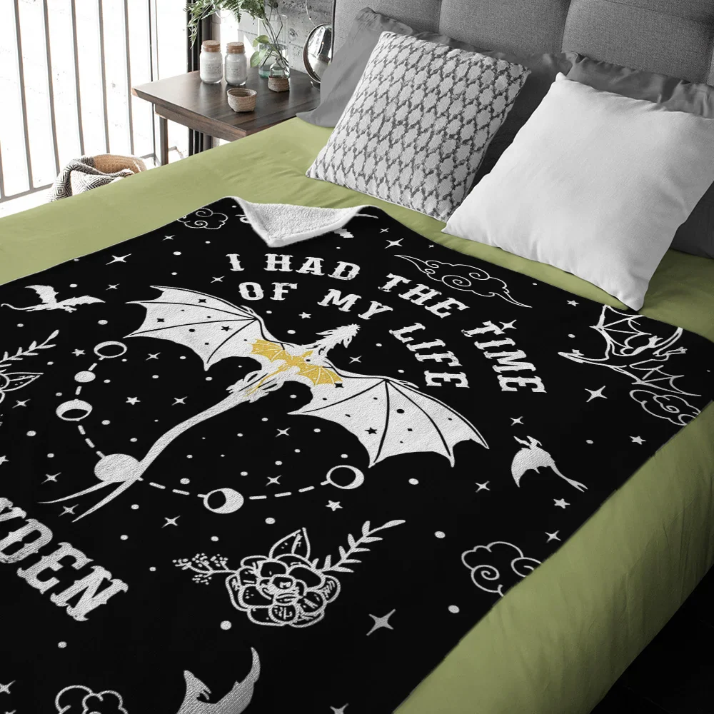 I Had The Time Of My Life - Personalised Blanket - Gift For Reader Dragon Lover, Christmas HH01 - Image 2