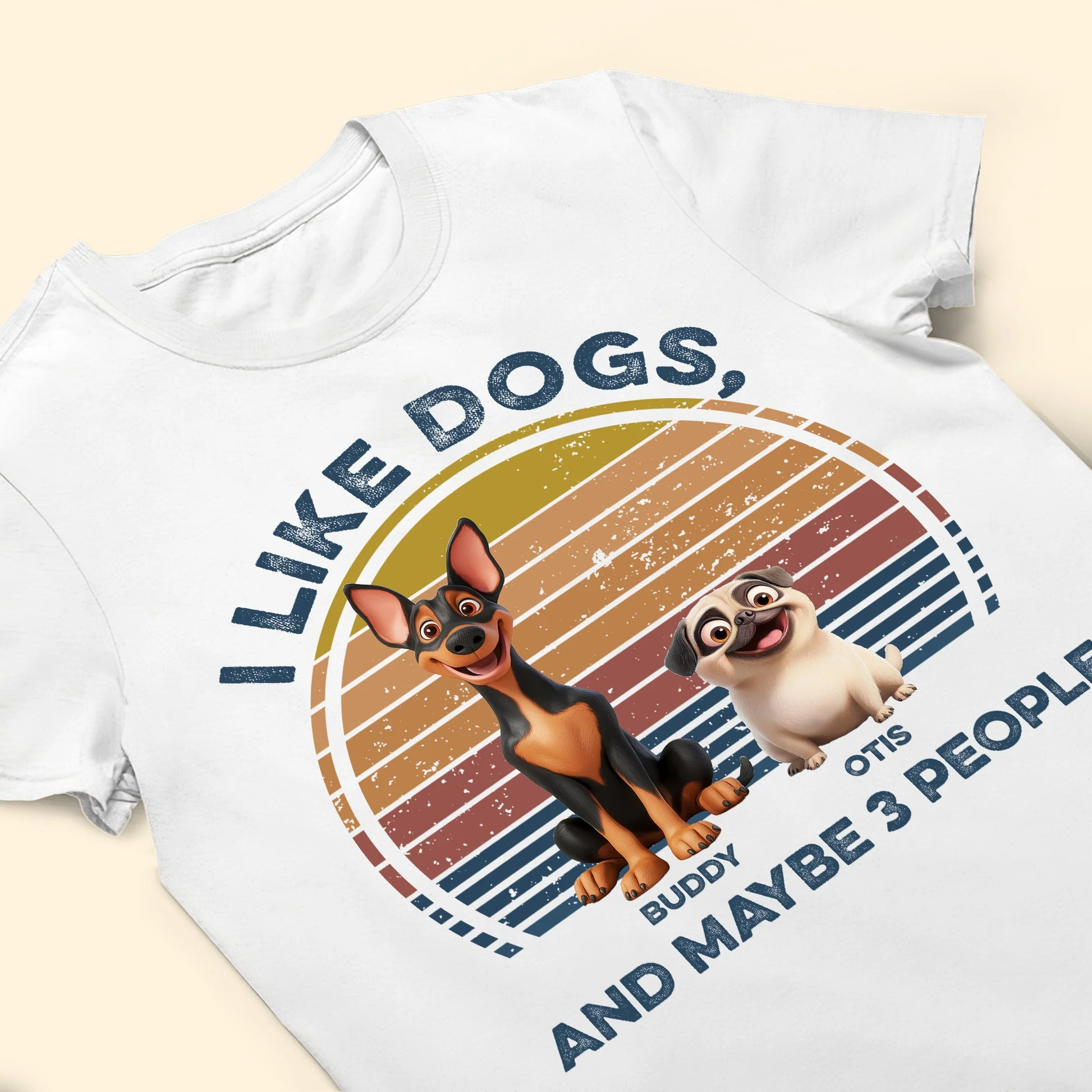 I Like Dogs And Maybe 3 People Cartoon Dog - Personalized Shirt - Gift for Pet Owners, Pet Lovers, Dog Mom | CLP15 NH96 - Image 6